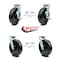 Service Caster 8 Inch Phenolic Caster Set with Roller Bearings 4 Swivel Lock 2 Brake SCC SCC-30CS820-PHR-TLB-BSL-2-BSL-2 - alternate 6